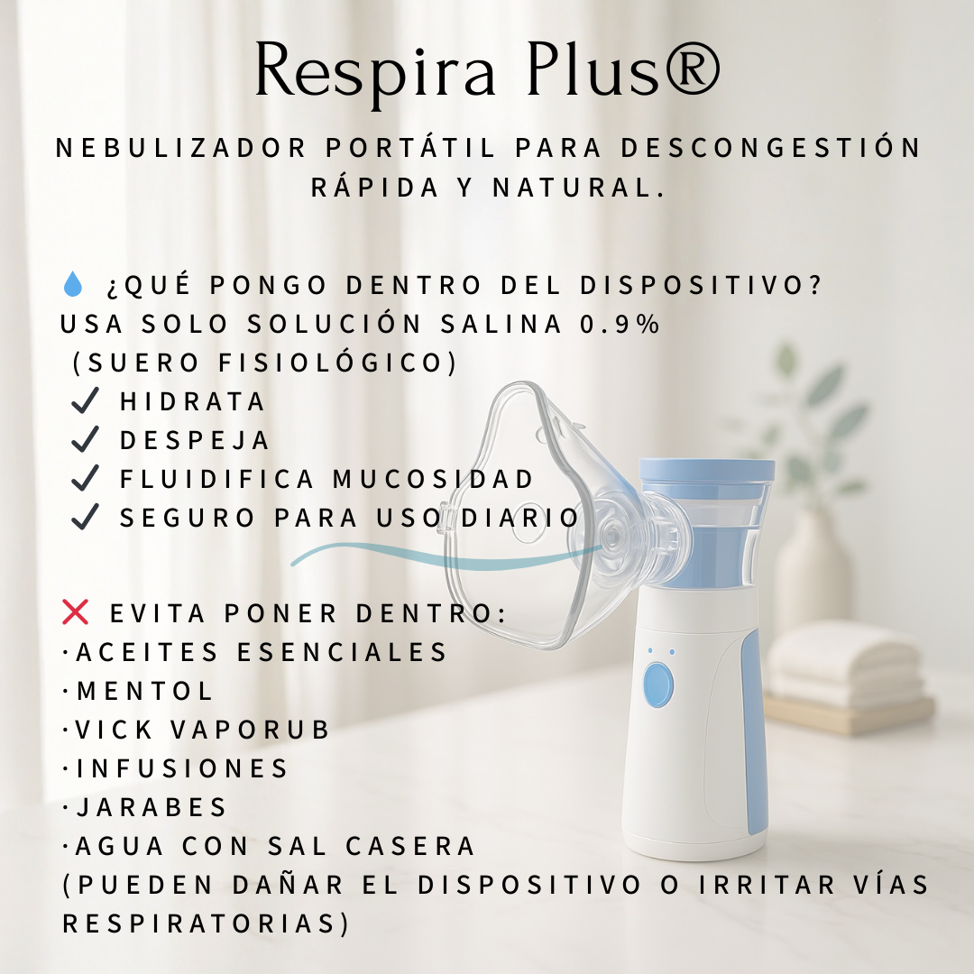 RESPIRA PLUS⭐ Alivio inmediato para congestión, alergias y crisis respiratorias
